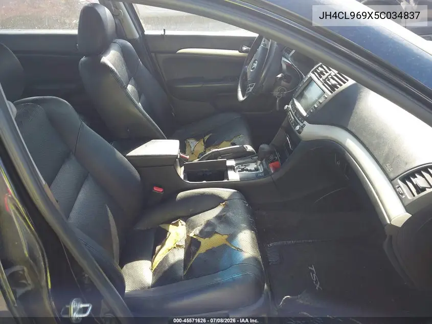 2005 Acura Tsx VIN: JH4CL969X5C034837 Lot: 45571626