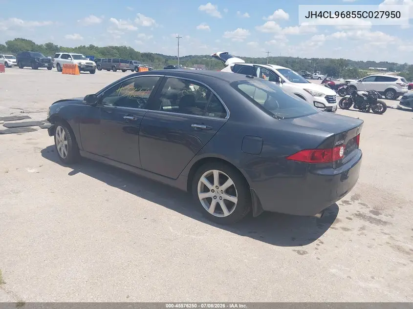 2005 Acura Tsx VIN: JH4CL96855C027950 Lot: 45576250