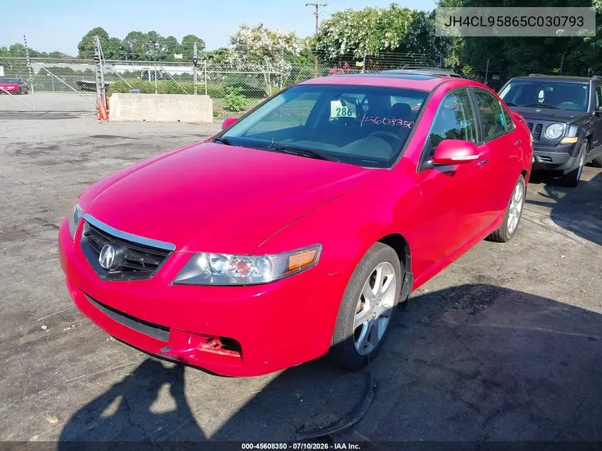 2005 Acura Tsx VIN: JH4CL95865C030793 Lot: 45608350