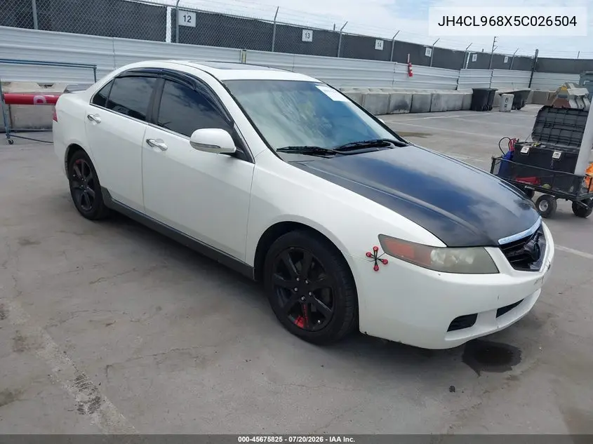 2005 Acura Tsx VIN: JH4CL968X5C026504 Lot: 45675825