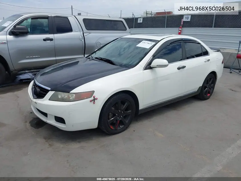 2005 Acura Tsx VIN: JH4CL968X5C026504 Lot: 45675825
