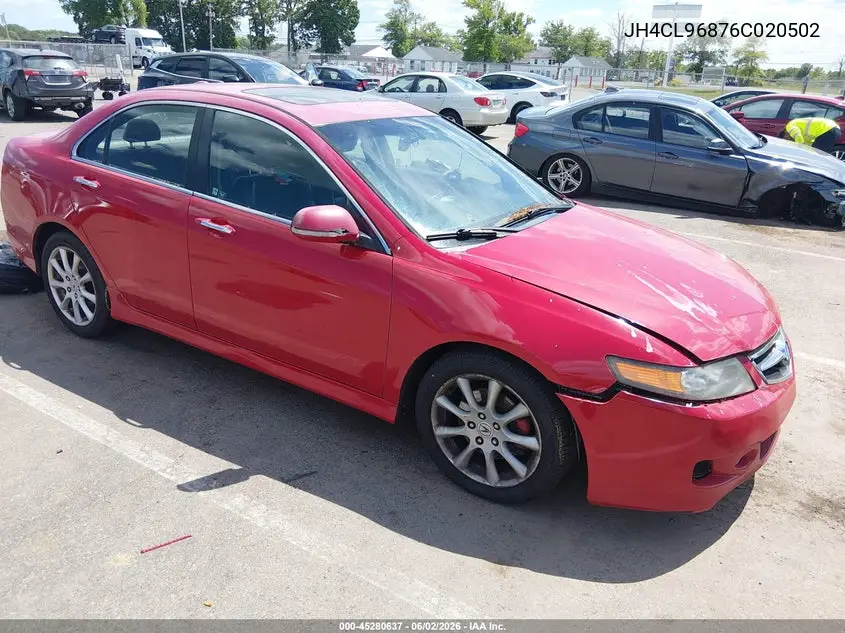 2006 Acura Tsx VIN: JH4CL96876C020502 Lot: 45280637