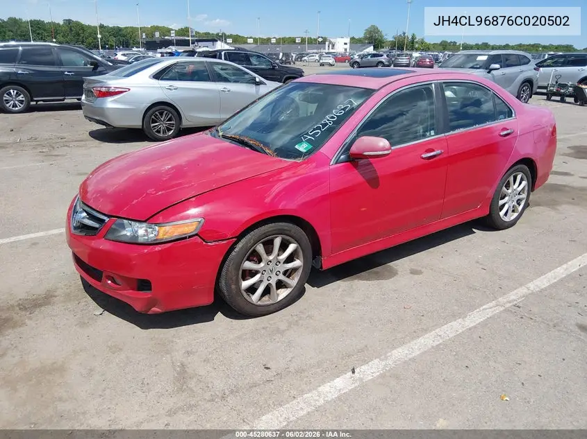 2006 Acura Tsx VIN: JH4CL96876C020502 Lot: 45280637