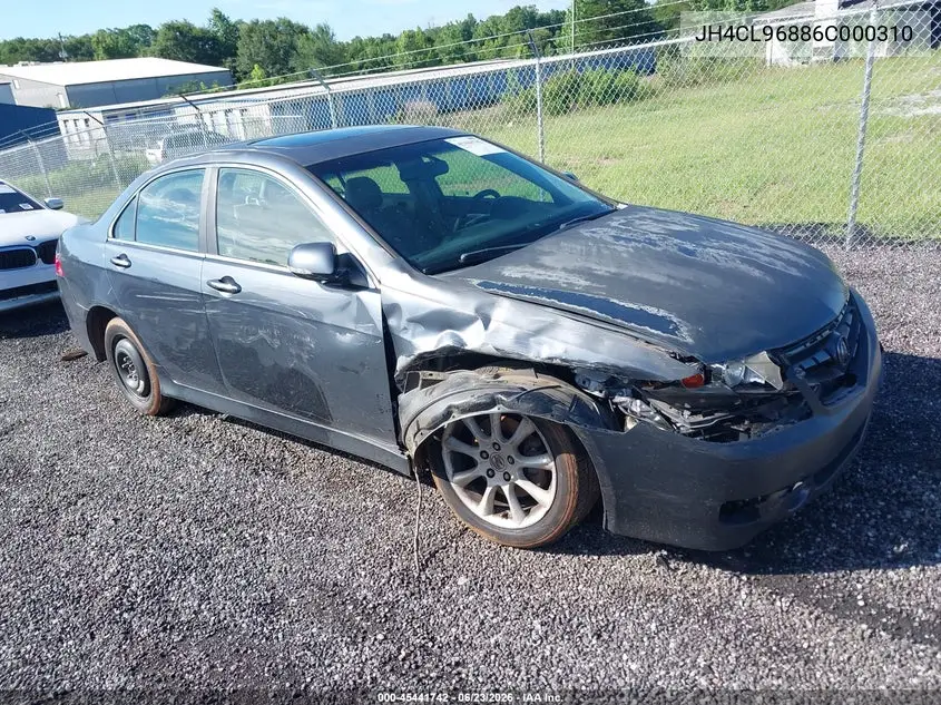 2006 Acura Tsx VIN: JH4CL96886C000310 Lot: 45441742