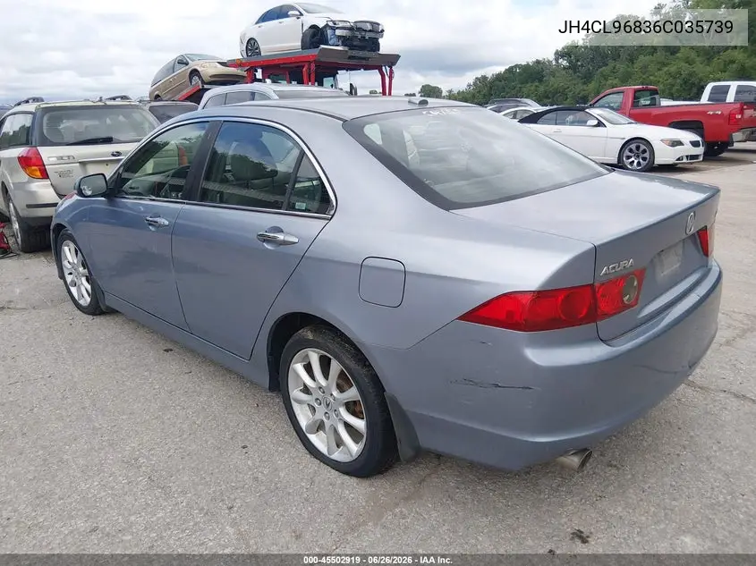 2006 Acura Tsx VIN: JH4CL96836C035739 Lot: 45502919