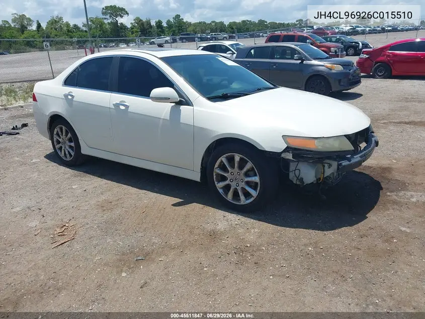 2006 Acura Tsx VIN: JH4CL96926C015510 Lot: 45511847