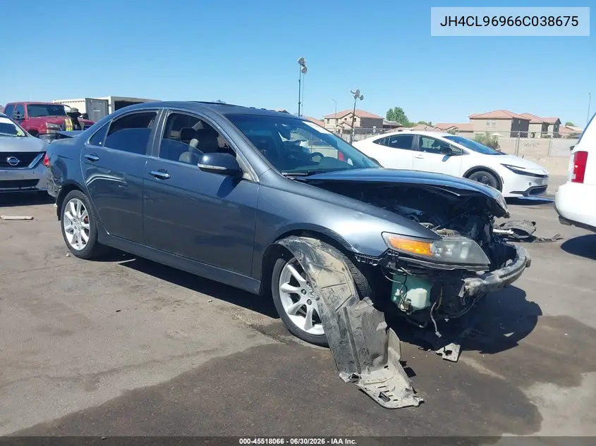 2006 Acura Tsx VIN: JH4CL96966C038675 Lot: 45518066