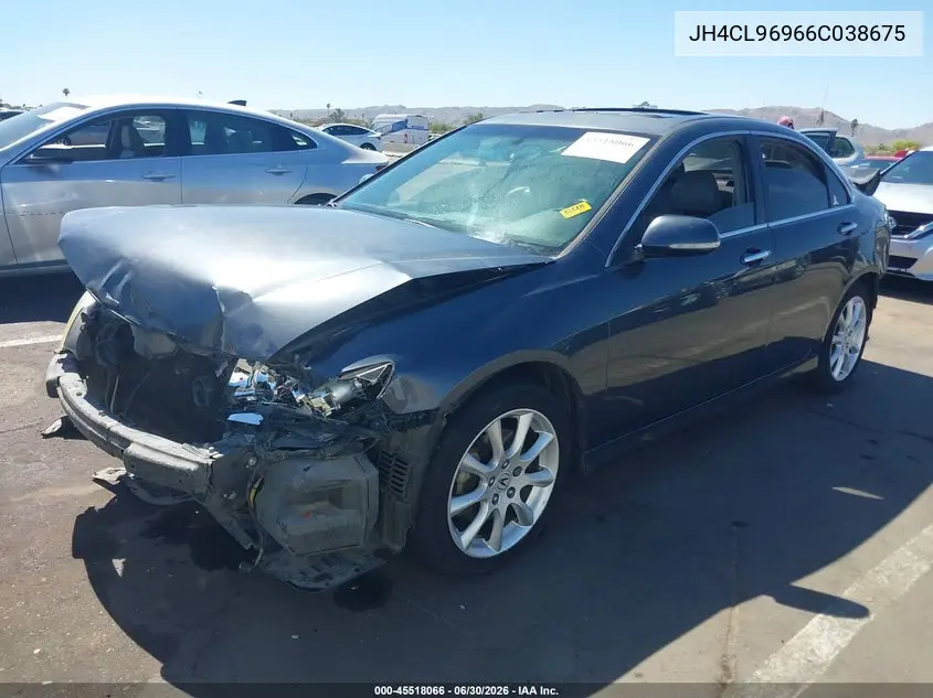 2006 Acura Tsx VIN: JH4CL96966C038675 Lot: 45518066