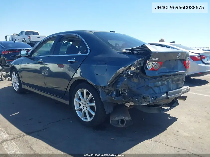 2006 Acura Tsx VIN: JH4CL96966C038675 Lot: 45518066