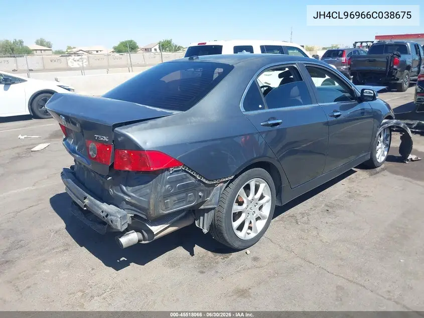 2006 Acura Tsx VIN: JH4CL96966C038675 Lot: 45518066