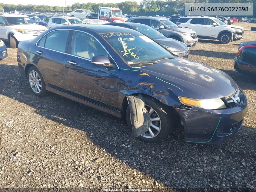 2006 Acura Tsx VIN: JH4CL96876C027398 Lot: 45564769