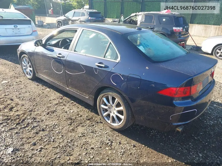 2006 Acura Tsx VIN: JH4CL96876C027398 Lot: 45564769