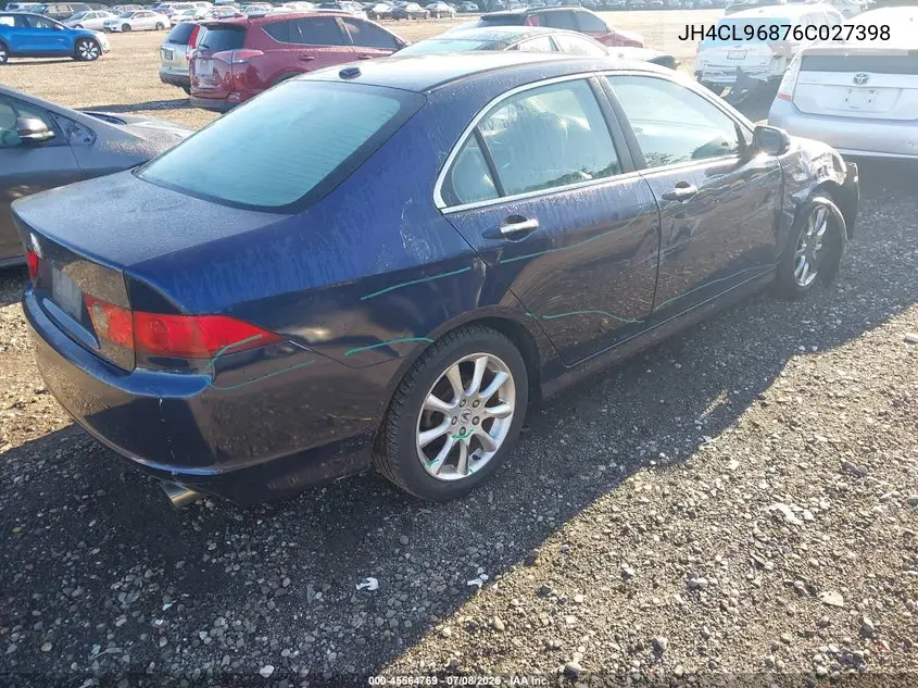 2006 Acura Tsx VIN: JH4CL96876C027398 Lot: 45564769