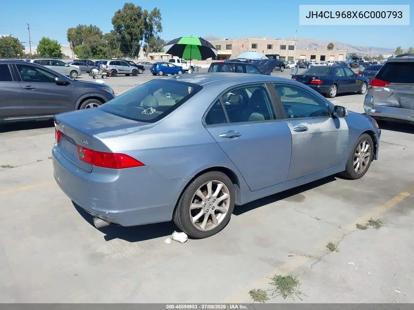 2006 Acura Tsx VIN: JH4CL968X6C000793 Lot: 45590953