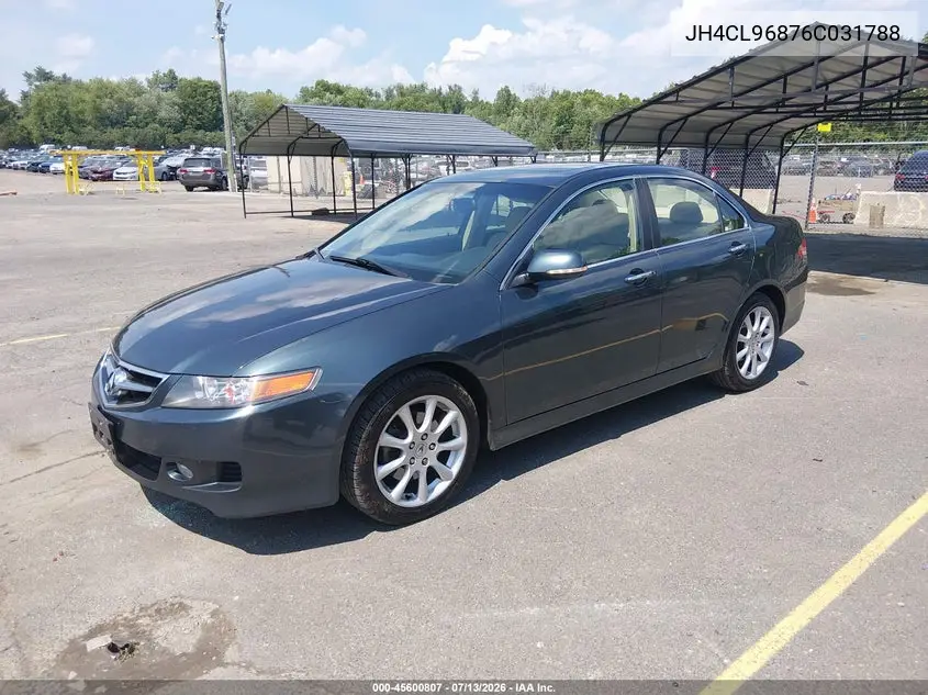 2006 Acura Tsx VIN: JH4CL96876C031788 Lot: 45600807