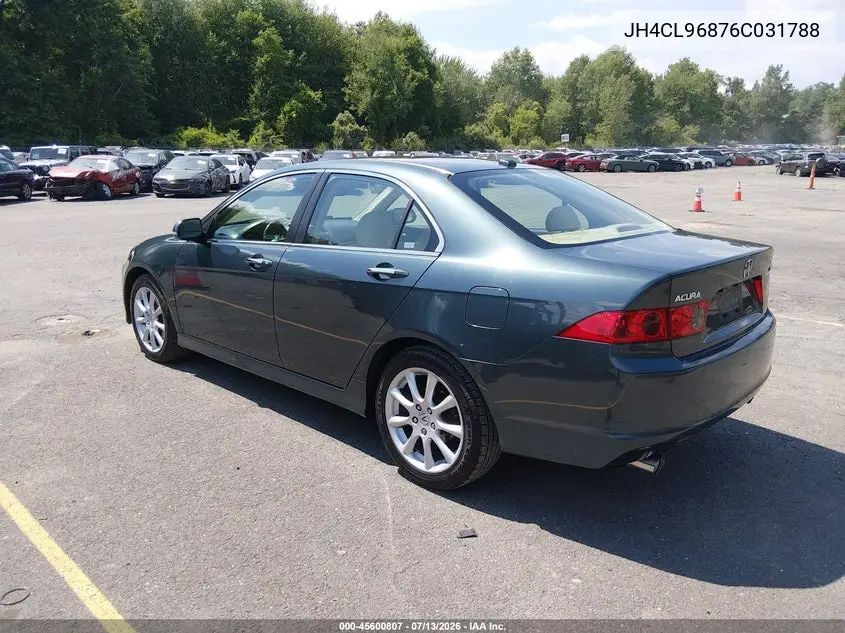 2006 Acura Tsx VIN: JH4CL96876C031788 Lot: 45600807