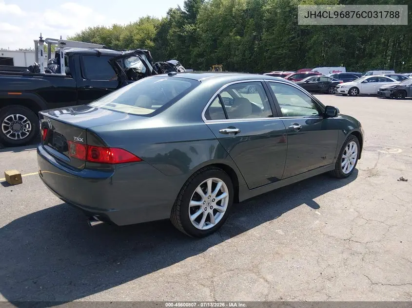 2006 Acura Tsx VIN: JH4CL96876C031788 Lot: 45600807