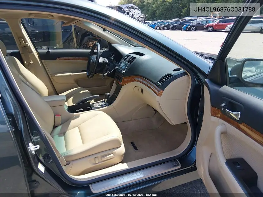 2006 Acura Tsx VIN: JH4CL96876C031788 Lot: 45600807