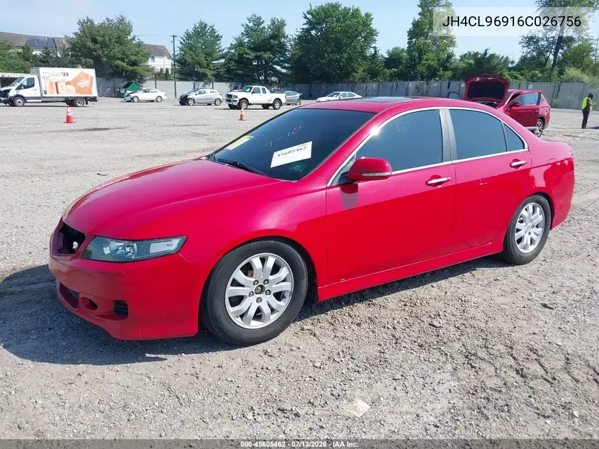 2006 Acura Tsx VIN: JH4CL96916C026756 Lot: 45605462