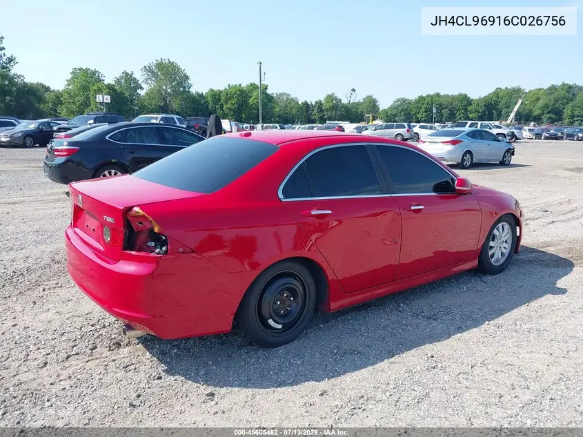 2006 Acura Tsx VIN: JH4CL96916C026756 Lot: 45605462