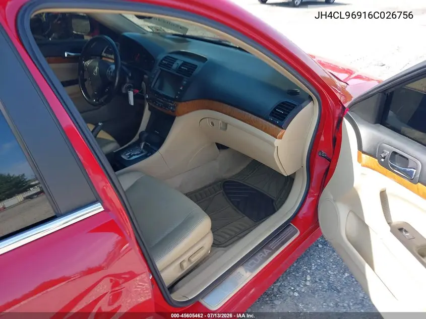 2006 Acura Tsx VIN: JH4CL96916C026756 Lot: 45605462