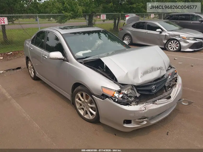 2006 Acura Tsx VIN: JH4CL96826C004577 Lot: 45630199