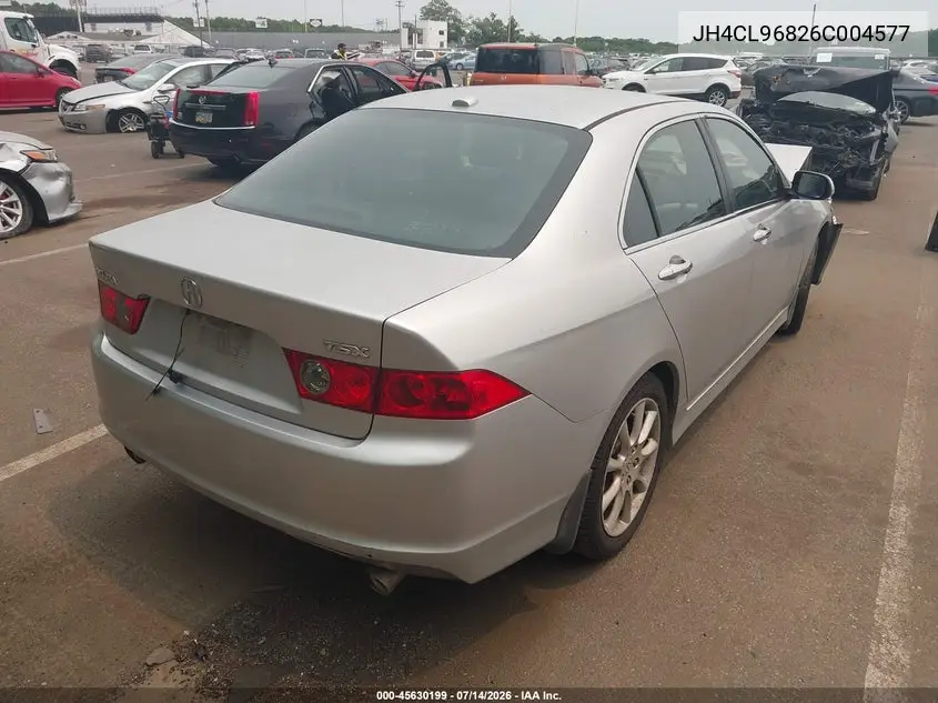 2006 Acura Tsx VIN: JH4CL96826C004577 Lot: 45630199