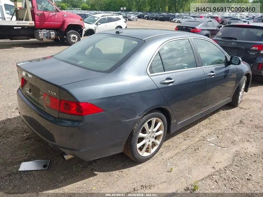 2007 Acura Tsx VIN: JH4CL96917C002460 Lot: 45190257
