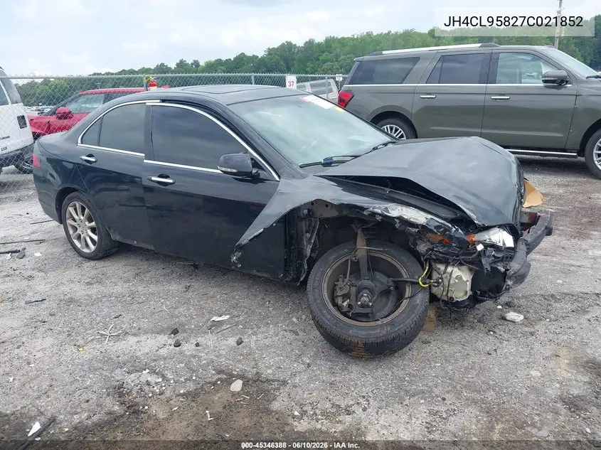 2007 Acura Tsx VIN: JH4CL95827C021852 Lot: 45346388