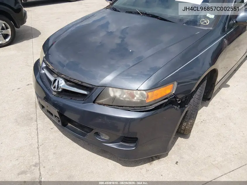 2007 Acura Tsx VIN: JH4CL96857C002551 Lot: 45391610
