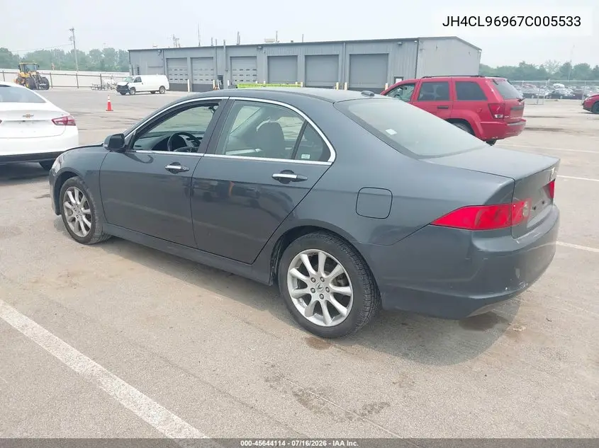2007 Acura Tsx VIN: JH4CL96967C005533 Lot: 45644114
