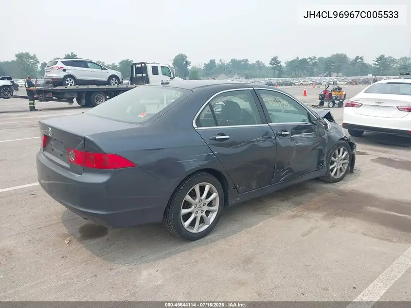 2007 Acura Tsx VIN: JH4CL96967C005533 Lot: 45644114