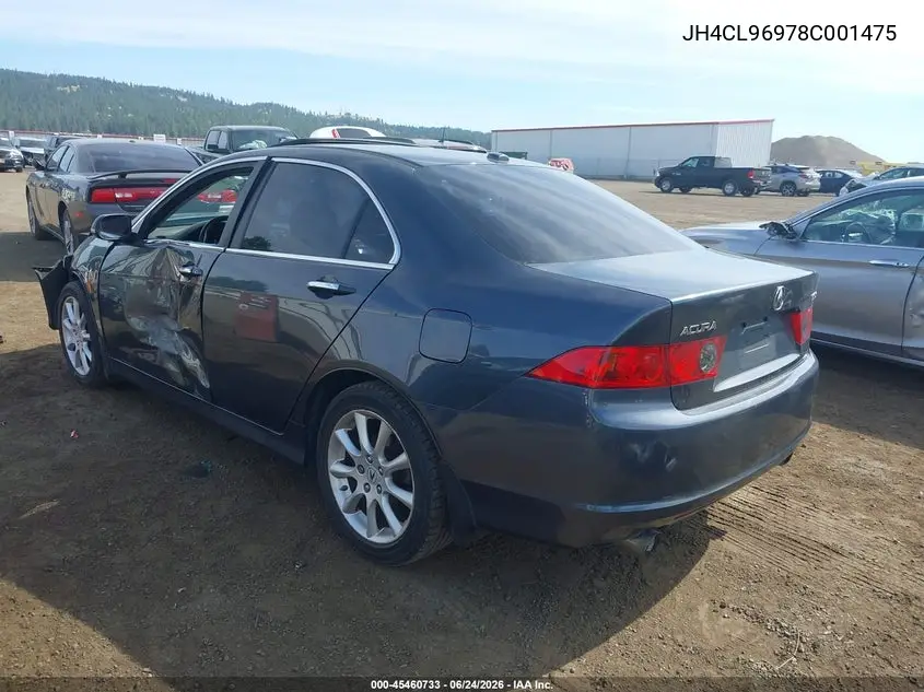 2008 Acura Tsx VIN: JH4CL96978C001475 Lot: 45460733