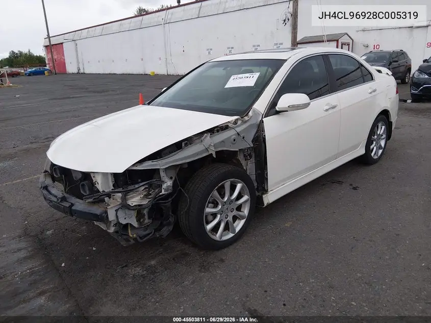 2008 Acura Tsx VIN: JH4CL96928C005319 Lot: 45503811