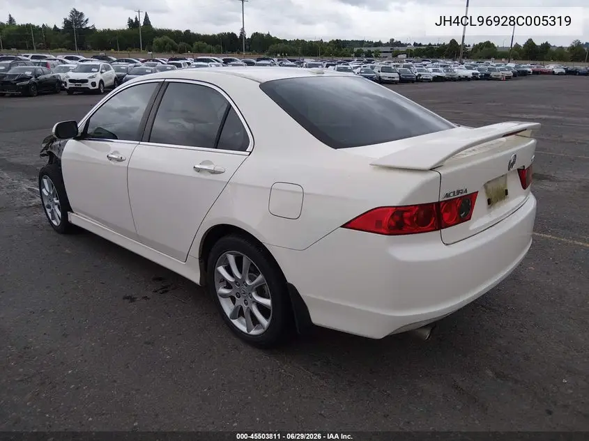 2008 Acura Tsx VIN: JH4CL96928C005319 Lot: 45503811