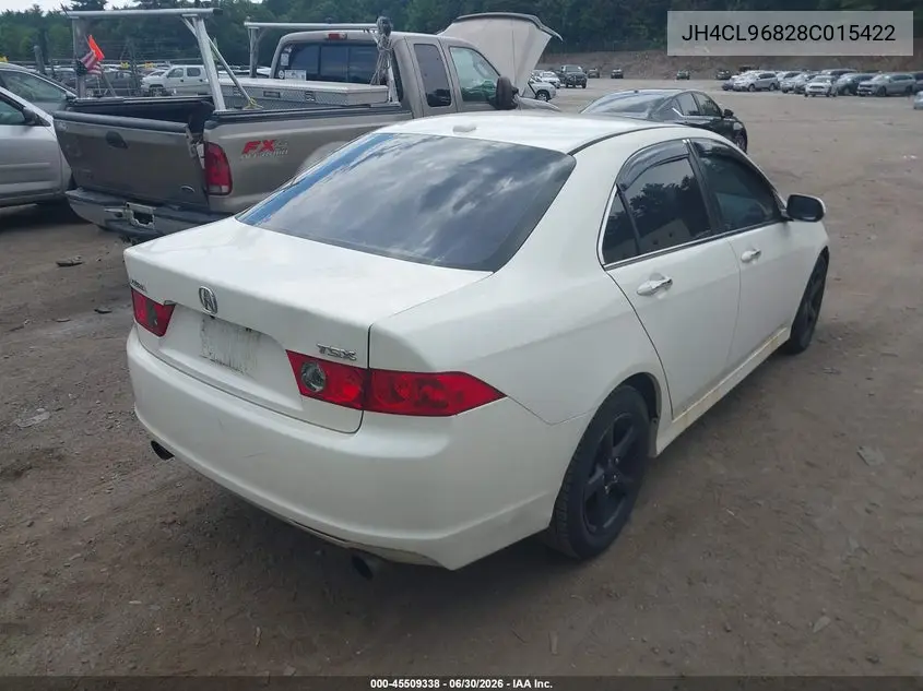 2008 Acura Tsx VIN: JH4CL96828C015422 Lot: 45509338