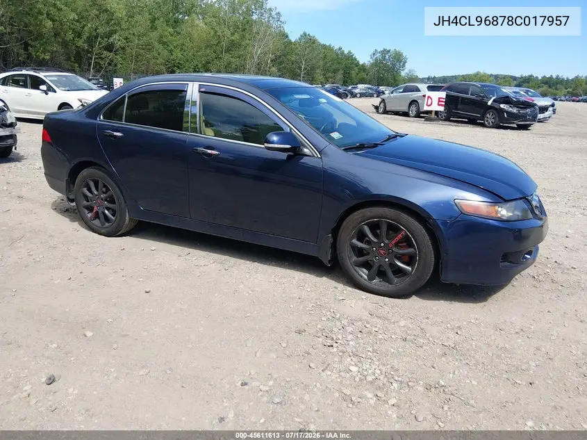 2008 Acura Tsx VIN: JH4CL96878C017957 Lot: 45611613