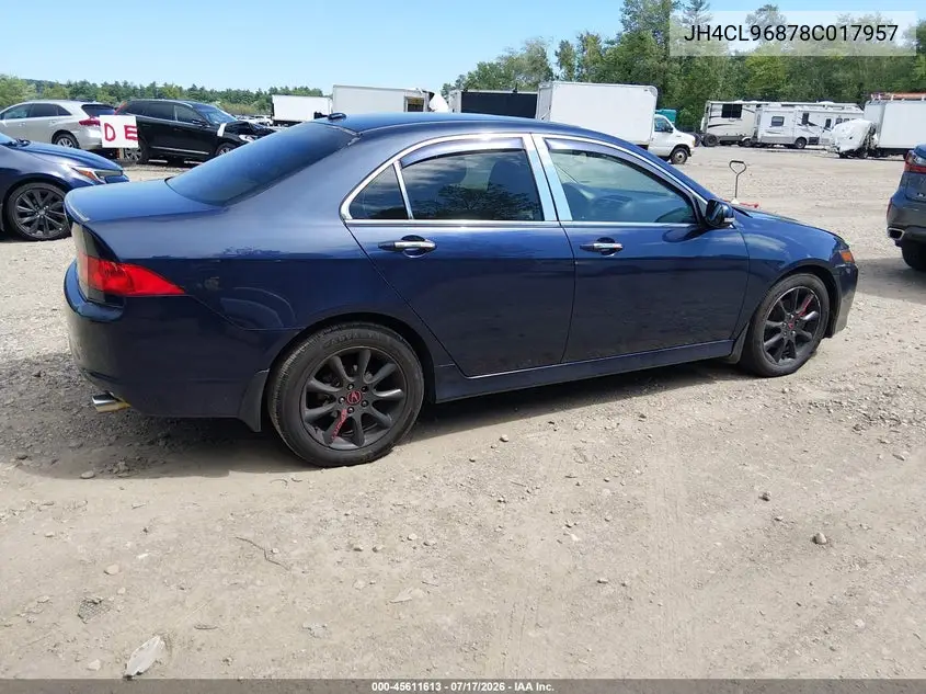 2008 Acura Tsx VIN: JH4CL96878C017957 Lot: 45611613