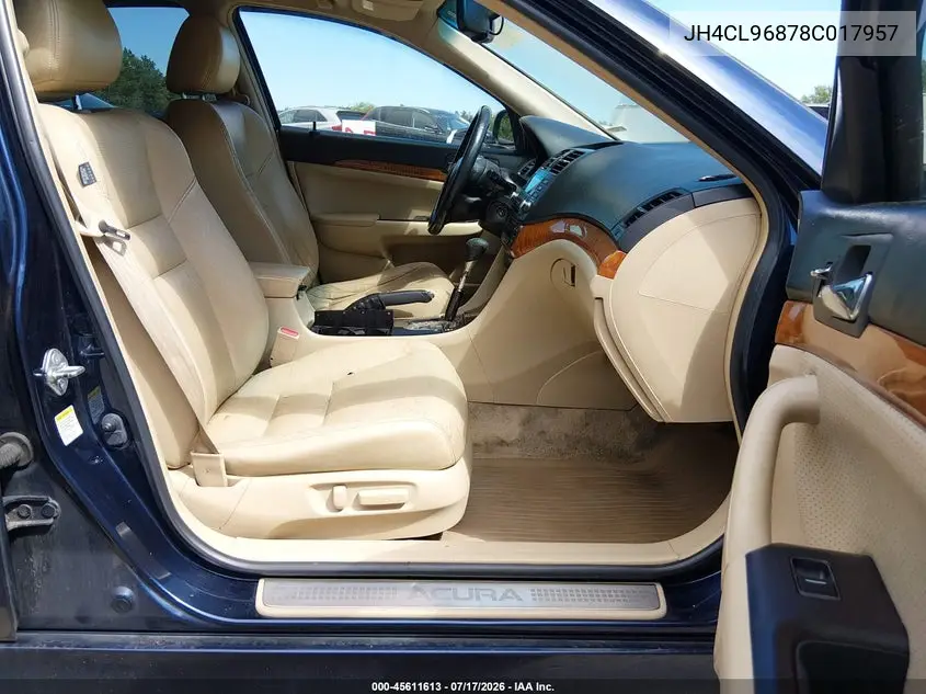 2008 Acura Tsx VIN: JH4CL96878C017957 Lot: 45611613