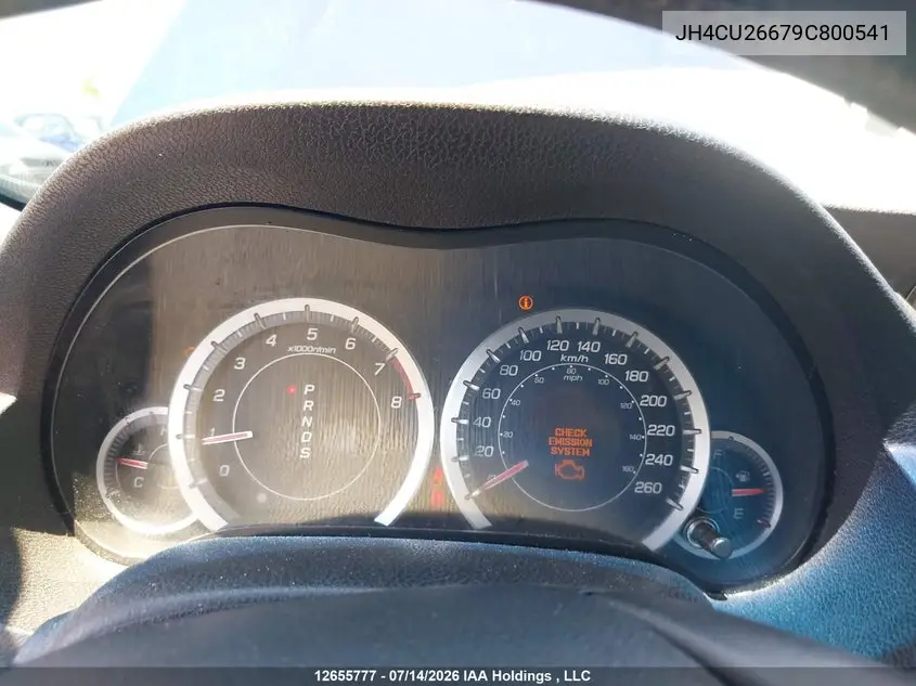 2009 Acura Tsx VIN: JH4CU26679C800541 Lot: 12655777