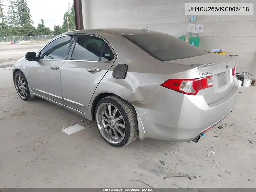 2009 Acura Tsx VIN: JH4CU26649C006418 Lot: 45462639