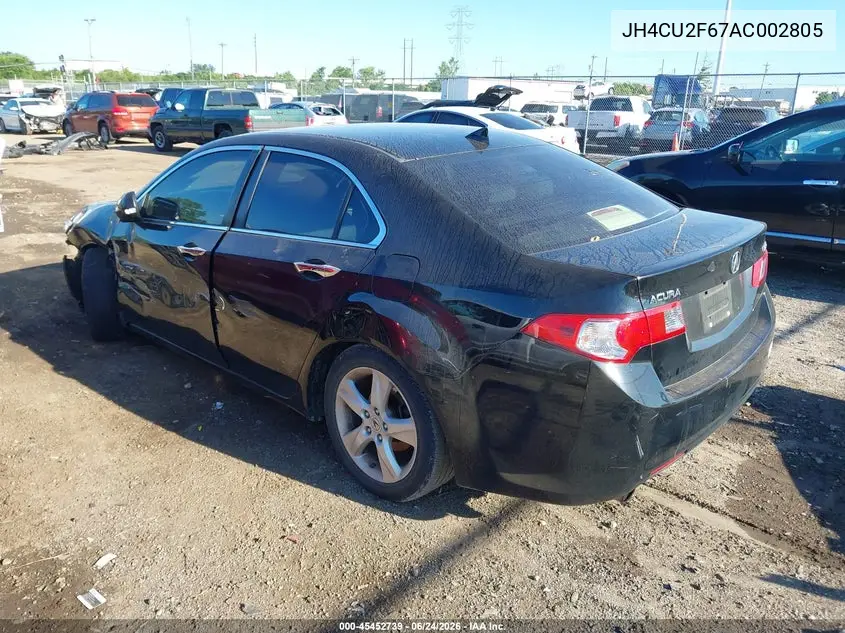2010 Acura Tsx 2.4 VIN: JH4CU2F67AC002805 Lot: 45452739