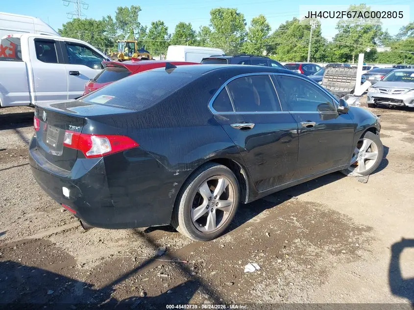 2010 Acura Tsx 2.4 VIN: JH4CU2F67AC002805 Lot: 45452739