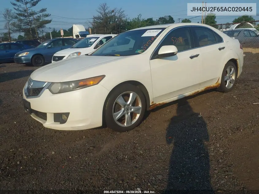 2010 Acura Tsx 2.4 VIN: JH4CU2F65AC020445 Lot: 45475204