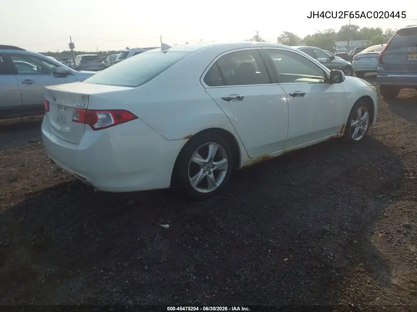 2010 Acura Tsx 2.4 VIN: JH4CU2F65AC020445 Lot: 45475204