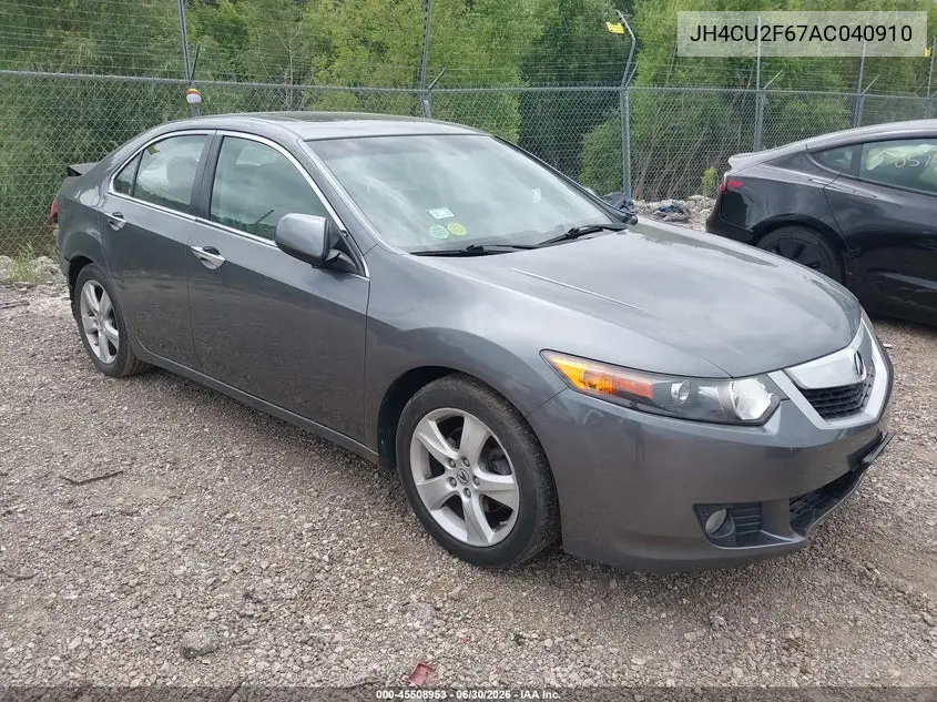 2010 Acura Tsx 2.4 VIN: JH4CU2F67AC040910 Lot: 45508953