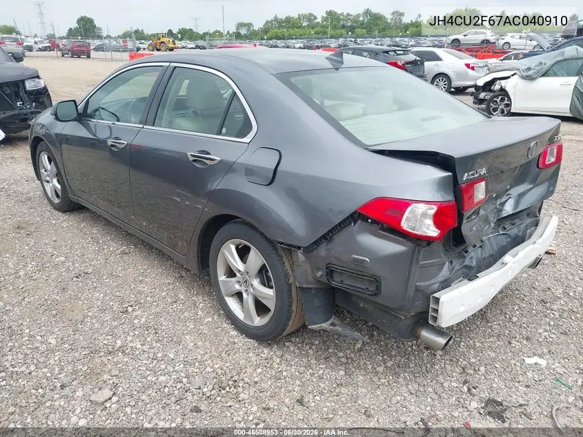 2010 Acura Tsx 2.4 VIN: JH4CU2F67AC040910 Lot: 45508953