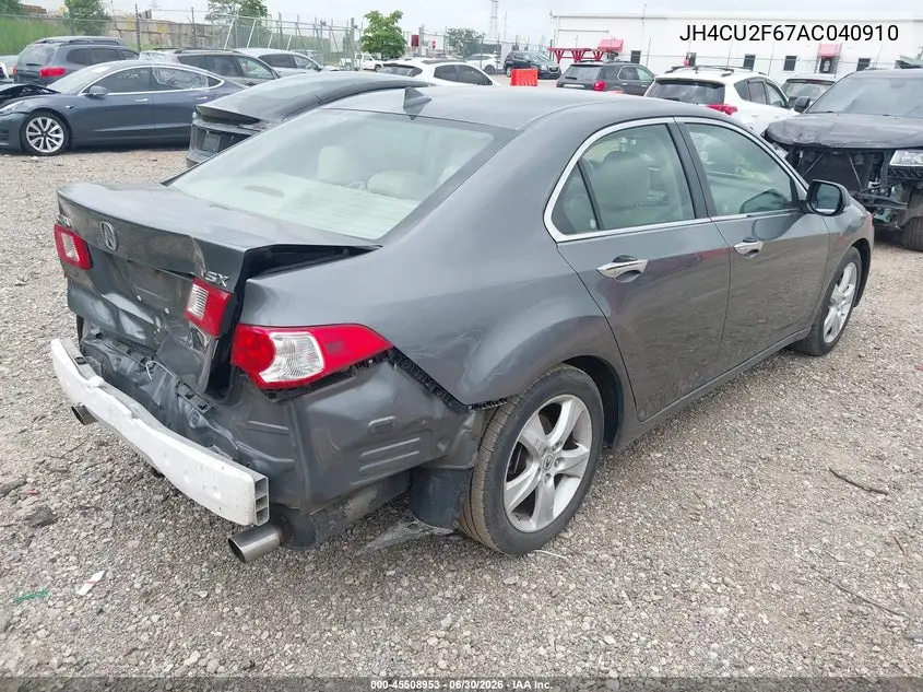 2010 Acura Tsx 2.4 VIN: JH4CU2F67AC040910 Lot: 45508953