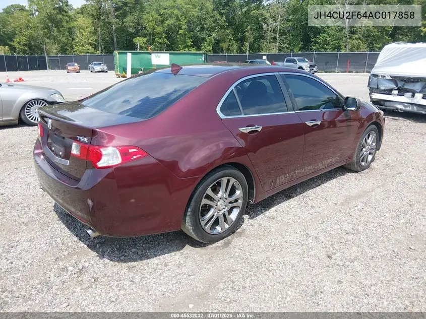 2010 Acura Tsx 2.4 VIN: JH4CU2F64AC017858 Lot: 45532032