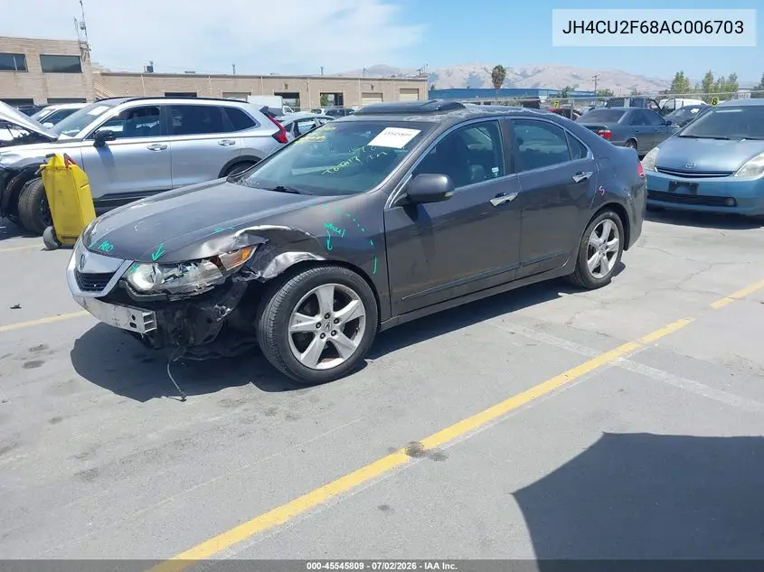 2010 Acura Tsx 2.4 VIN: JH4CU2F68AC006703 Lot: 45545809